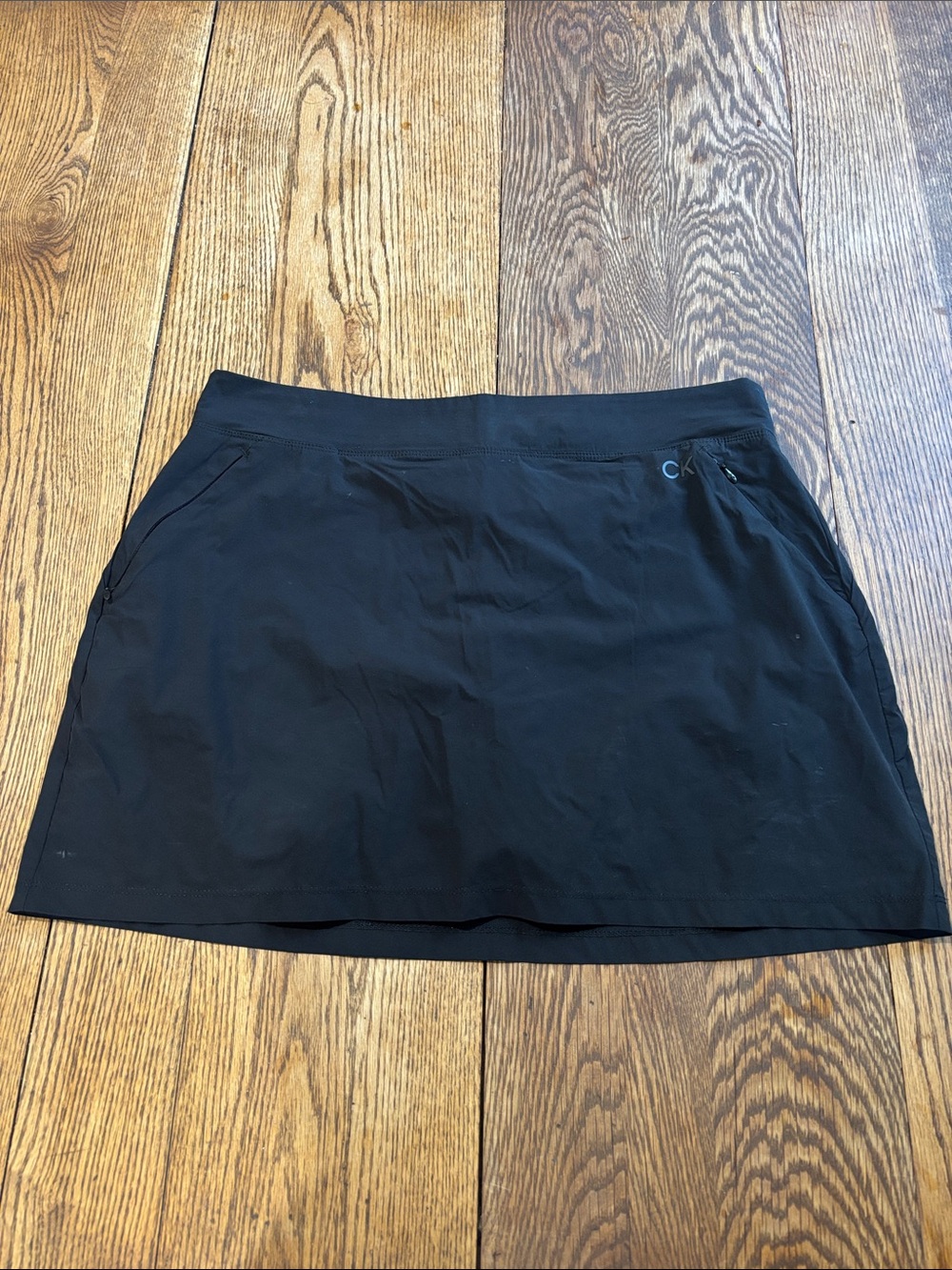 Calvin Klein Black Mini Skort with Subtle CK Logo